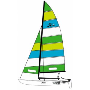 Buru katamarāns HOBIE CAT 16 club