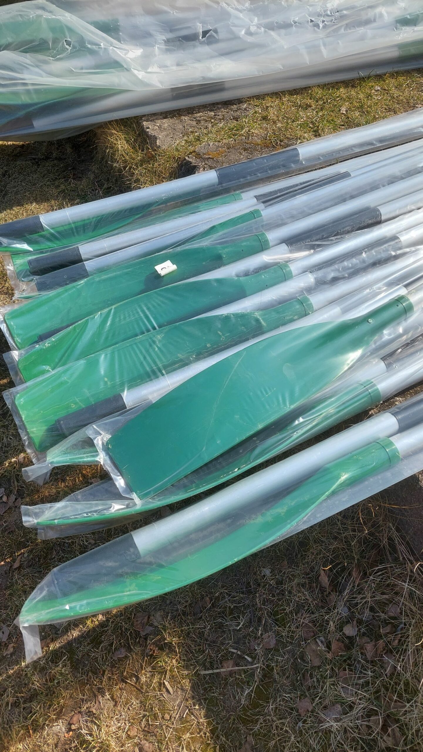 Alumīnija airi ar plastmasas lāpstiņu Standard 2 gab. 195 cm