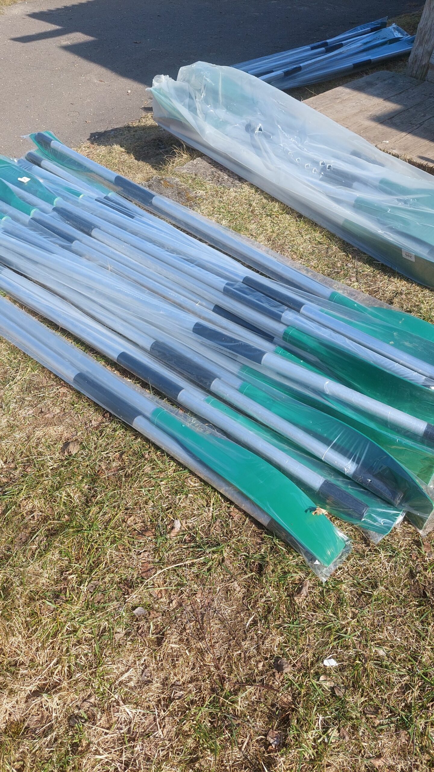 Alumīmija airi ar plastmasas lāpstiņu